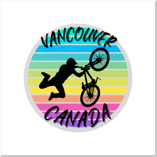 Vancouver Canada retro biking Posters and Art